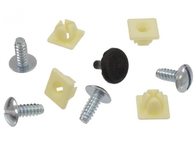 68-72 Front License Plate Screws with Bumper