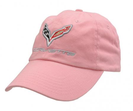 Pink C7 Embroidered Logo Low Profile Brushed Cotton Twill Hat