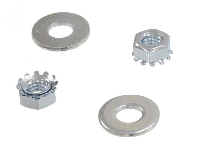 63-66 Dash Pad Nut - With Washer Set 4 Pieces