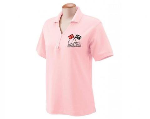 Women's Pink Pima Pique Polo Shirt with Choice of Emblem