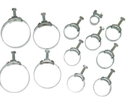 69-70 Radiator & Heater Hose Clamp 350 Without Air Conditioning Correct Wittek