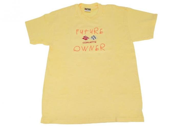 T-Shirt Yellow Crossflag Future Corvette Owner Kids