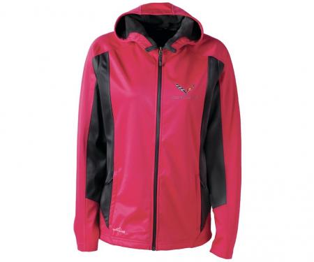 Jacket C7 Corvette Ladies Pink Soft Shell