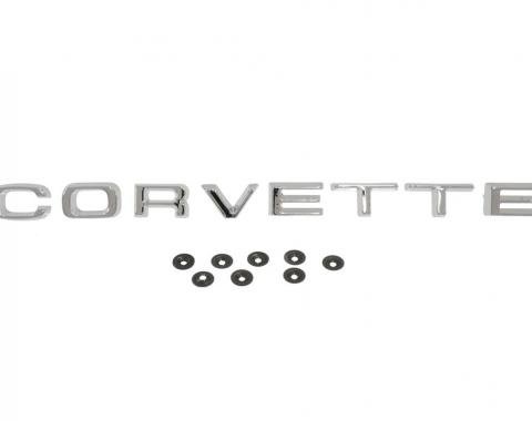 74-75 Rear Corvette Letter / Emblem Set With Nuts - Reproduction