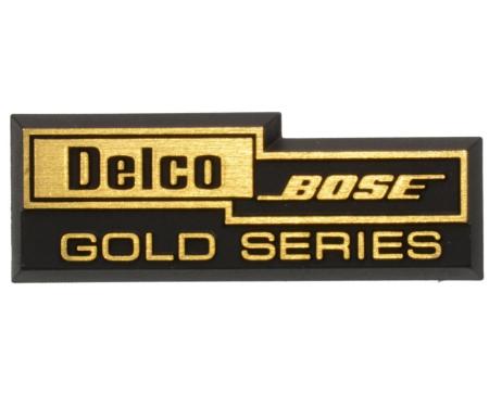 90-96 Radio Speaker Grille Emblem - Delco Bose Gold
