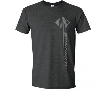 C7 Stingray Vertical Black T-Shirt