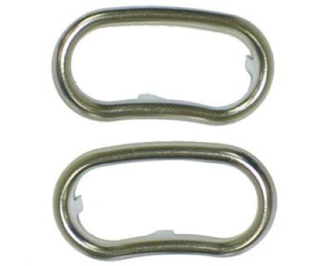 58-61 Door Opening Trim Bezels on Door Panel - Pair