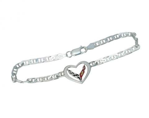 C7 Heart Bracelet - Sterling Silver