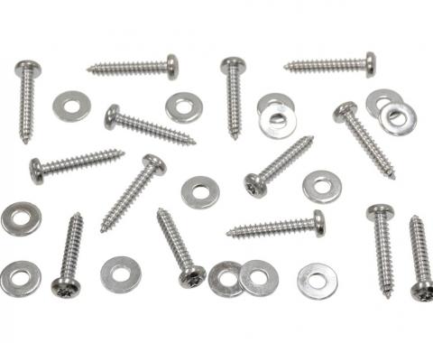 84-13 Chrome Engine Compartment / Underhood / Interior Detail Screws (Set of 14)