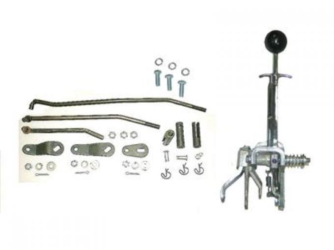 63 Shifter Assembly 4 Speed With Borg Warner Linkage