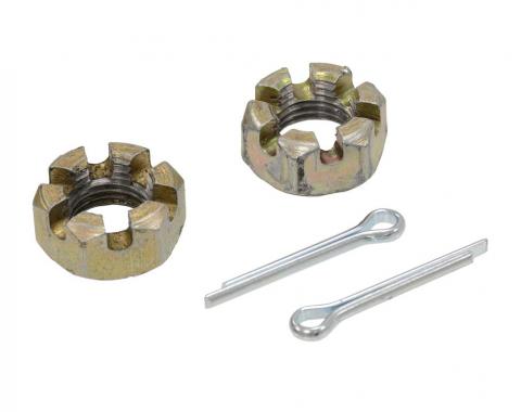 Redline Restomotive® 1963-1982 Chevrolet Corvette 2 Piece Rear Spring Mount / Lower Ball Joint Slotted / Castle Nut Set