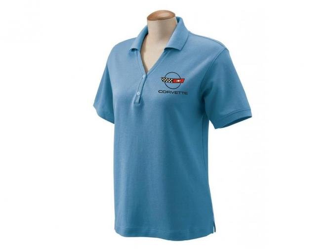 Polo Shirt - Womens Slate Blue Devon Jones Fine Pima Pique - C1 through C6 Logo