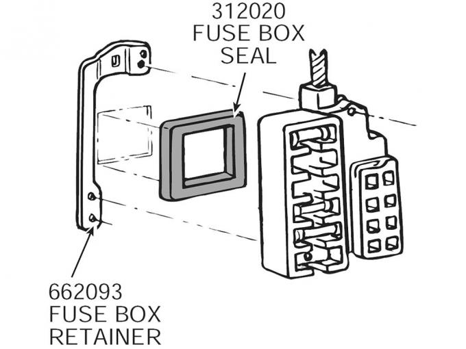 63-67 Fuse Box Mounting Plate with Rivets