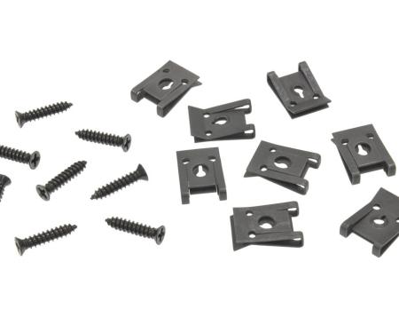 Redline Restomotive® 1968-1976 Chevrolet Corvette Black Rear Deck Astro Vent Grille Screws with J-Nuts