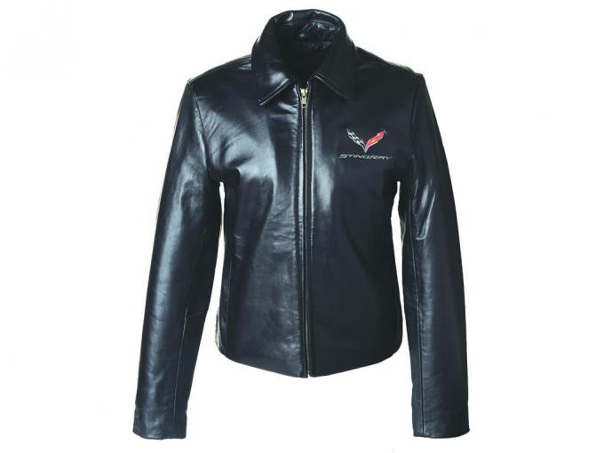 Ladies C7 Leather Bomber Jacket