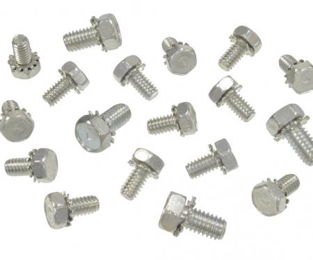 Redline Restomotive® 1956-1982 Chevrolet Corvette 18 Piece Correct Oil Pan Bolts with "L" Headmark