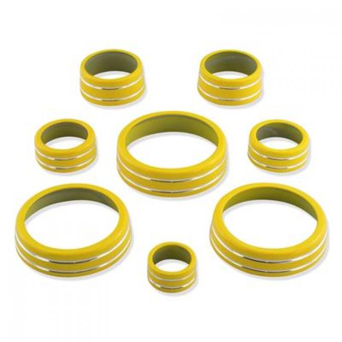 14-19 Color Matched Interior Knob Cover 8 Pieces