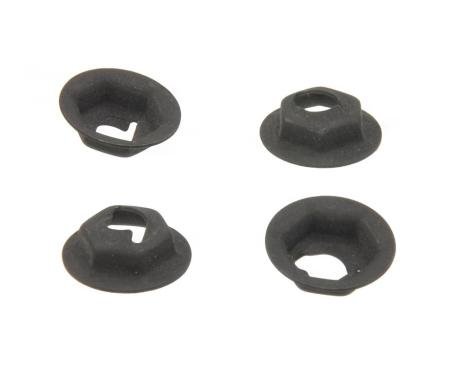 Redline Restomotive® 1984-1996 Chevrolet Corvette 4 Piece Gas Door & Front Emblem Speednut Set