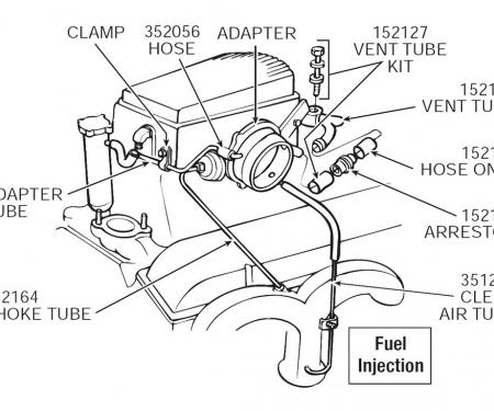64-65 Crankcase Vent Tube - Fuel Injection