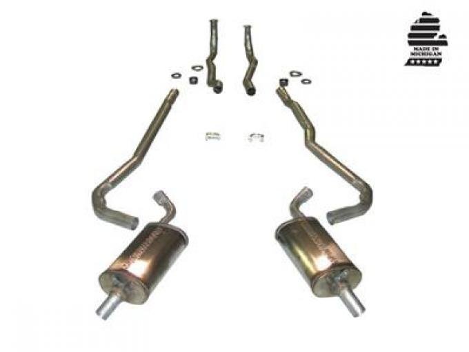1969-1972 Exhaust System 2" Small Block Automatic with Magnaflow