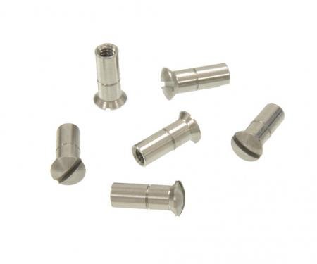 56-62 Hardtop Rear Window Barrel Nuts - Stainless Steel 6 Pieces