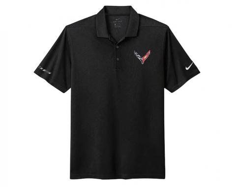 Men's Black C8 Z06 Corvette Nike Dri-Fit Polo