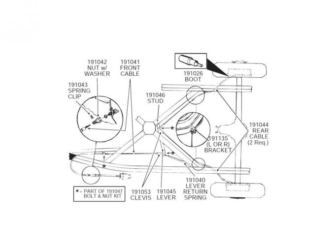 53-62 Parking / Emergency Brake Idler Lever Return Spring - Undercar