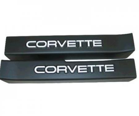90-96 Door Sill Protection Covers - Black With White Logo