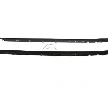 84-96 Door Outer Glass Window Seals / Belt Mouldings with Black Outer Reveal