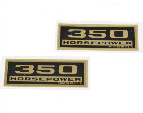 1965-1966 Valve Cover Decals - 327 / 350 Horsepower