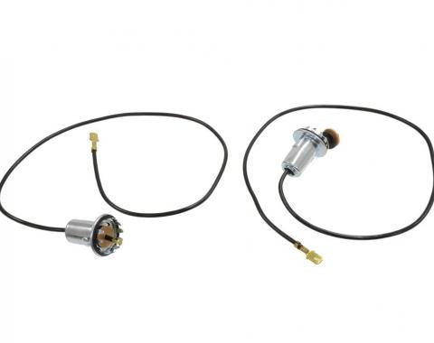 1956-1957 License Plate Light Lead - Includes 2 Leads With Sockets