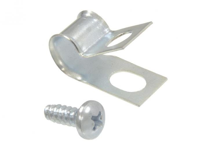 57-62 Gas Tank Vent Hose Clip - With Screw