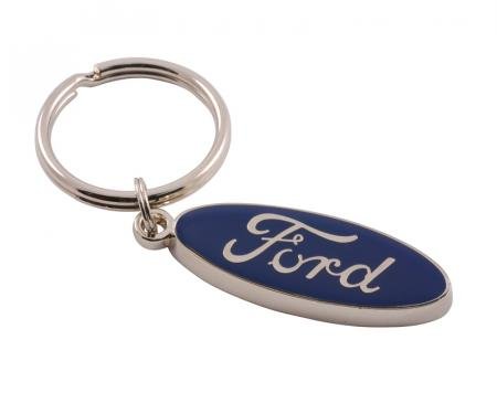 Dennis Carpenter Key Chain - Blue Ford Script - Universal - Metal KC-1