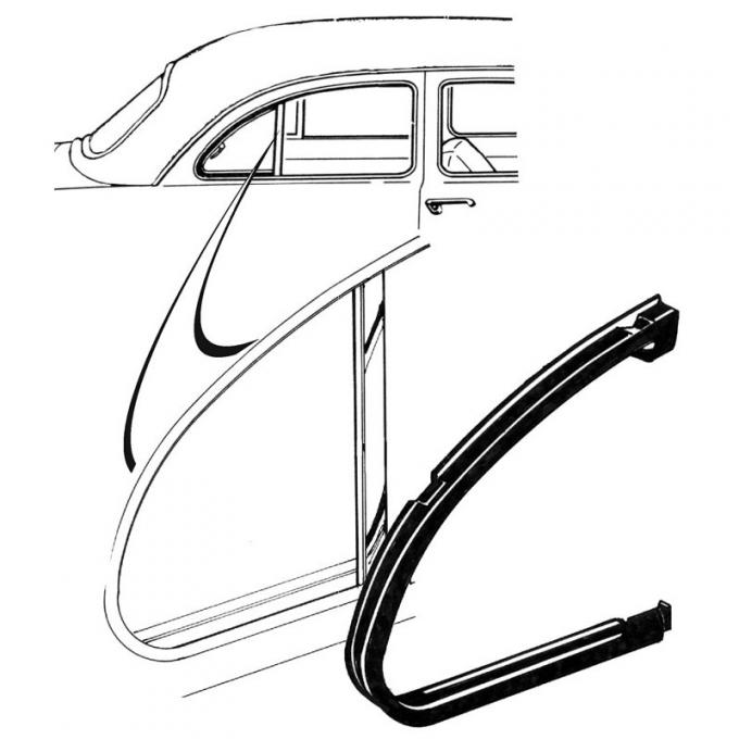 Dennis Carpenter Vent Window Seal - 1949-51 Ford Car 8A-7030248-PR