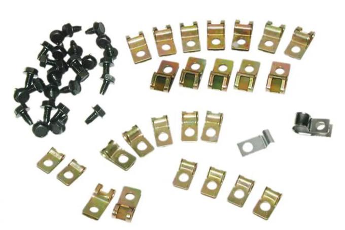 Corvette Brake Line Clips, 34 Piece, 1974-1982