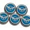 1997-2004 Corvette C5 & Z06 Fluid Cap Covers 5Pc Set With Carbon Fiber Crossed Flags,  Solid