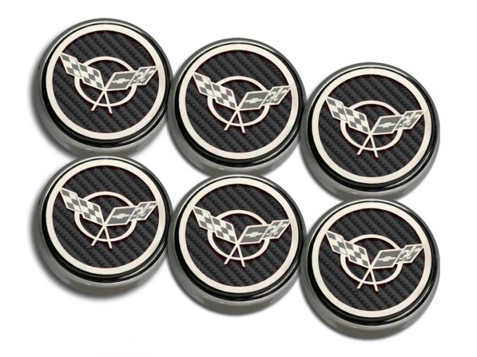 1997-2004 C5 & Z06 Corvette Executive Series Fluid Cap Cover 6Pc Set, Solid