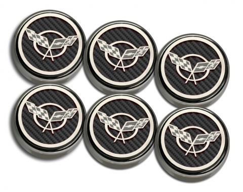 1997-2004 C5 & Z06 Corvette Executive Series Fluid Cap Cover 6Pc Set, Solid