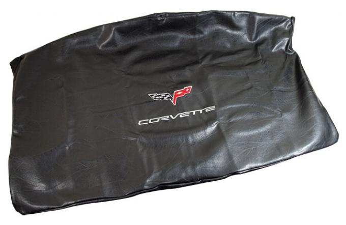 Corvette America 2005-2013 Chevrolet Corvette Embroidered Top Bag Black with Silver C6 Logo 41625