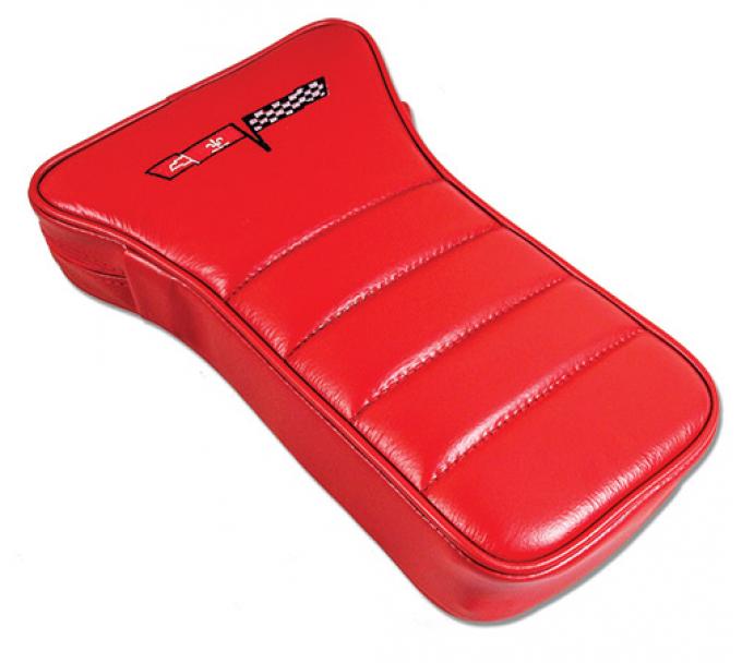 Corvette America 1979-1981 Chevrolet Corvette Center Armrest Embroidered Leather 425024E | 77-81 Red