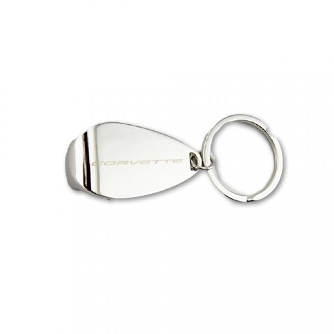 Corvette Silver Bottle Opener Keychain