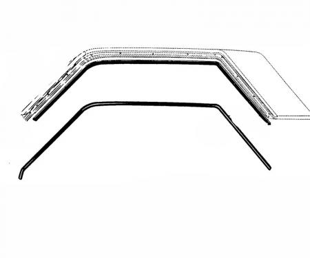 Dennis Carpenter Roof Rail Seals - Hardtop - Thunderbird - 1961-63 Ford Car C1SZ-6351222-PR