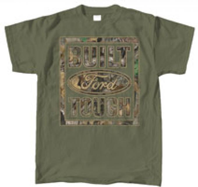 Built Ford Tough, Green & Camo Shirt | X-Large