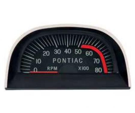 Firebird Tachometer, Hood, 5500-8000 Redline, 1967