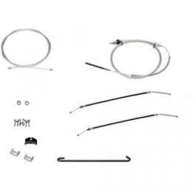 Firebird Parking Brake Cable System Kit, Complete, 1967-1969