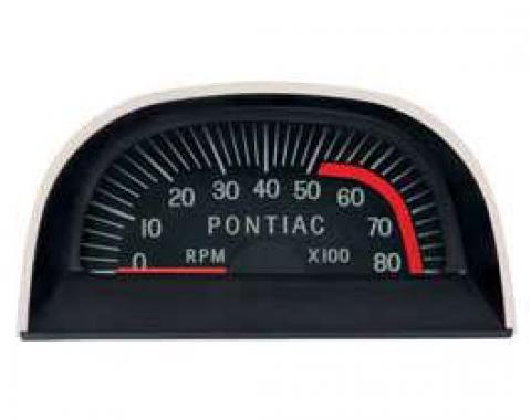 Firebird Tachometer, Hood, 5500-8000 Redline, 1967