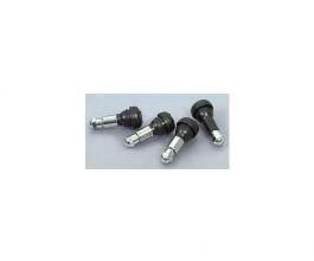 Firebird Rubber Valve Stems, With Chrome Sleeves & Caps, 1967-2002