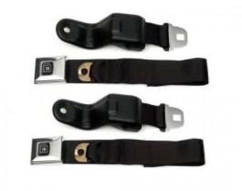 Firebird Seat Belt Sets, Deluxe, Front, 1968-1969