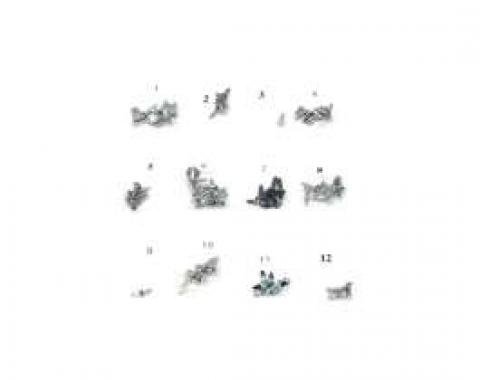 Firebird Basic Interior Screw Kit, Coupe, 1968