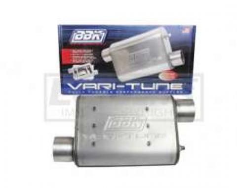 Firebird BBK 2-1/2 Vari-Tune Adjustable Aluminized Steel Performance Muffler, Offset